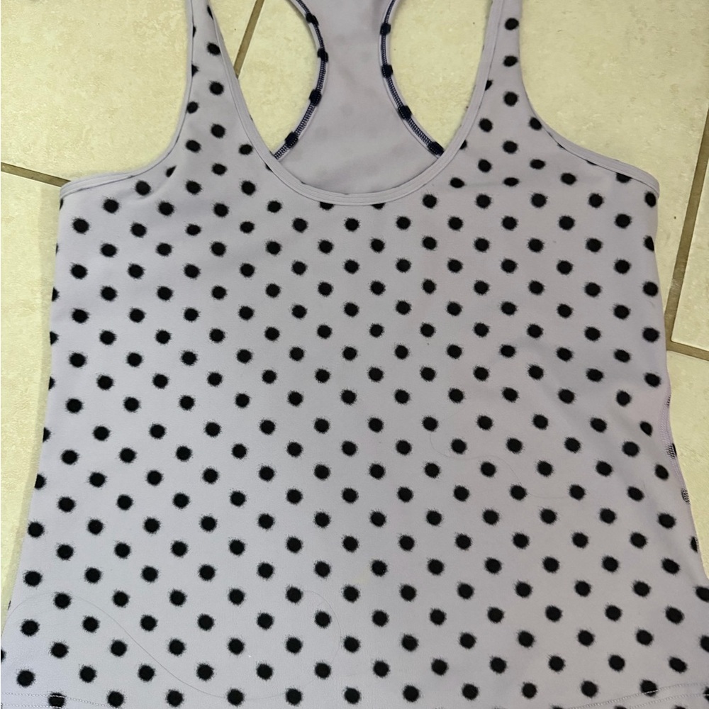 lululemon athletica Lavender Polka Dot Racerback Tank